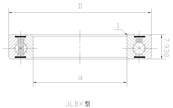 JLBX四點(diǎn)接觸球密封等截面薄壁軸承